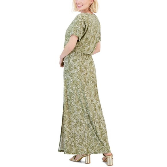 I.N.C. INTERNATIONAL CONCEPTS Petite Side-Slit Drawstring-Waist Maxi Dress NWT - Picture 3 of 6